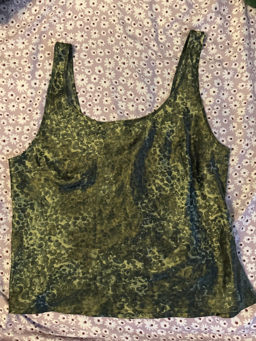 Victoria’s Secret Green Satin Leopard Set